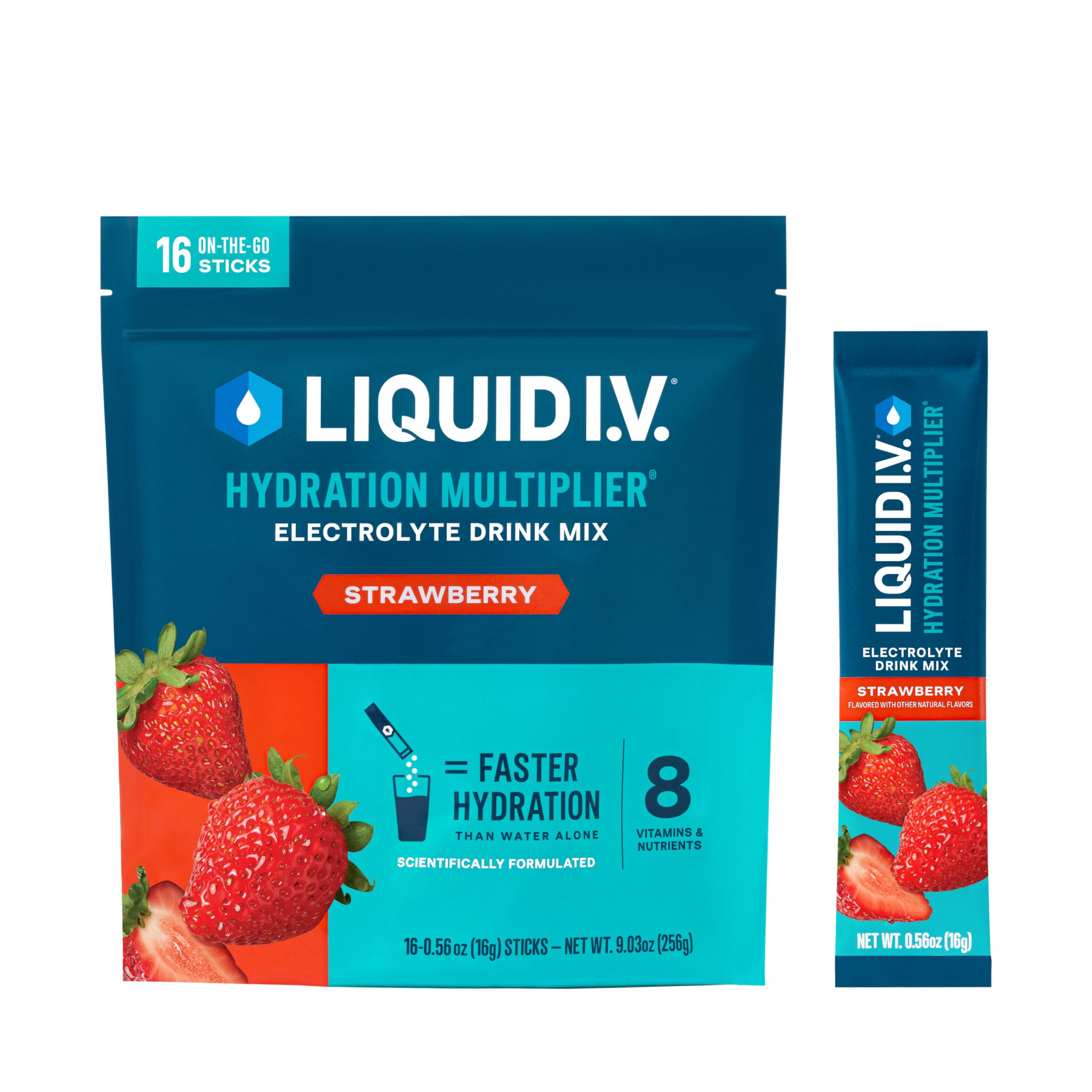 Liquid I.V. Hydration Multiplier – Strawberry (16 Servings)
