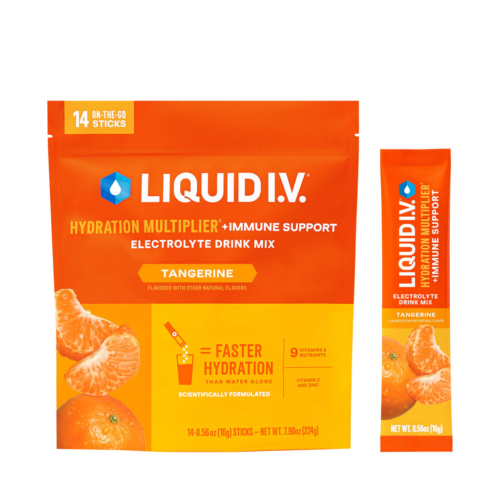 Liquid I.V. Hydration Multiplier + Immune Support – Tangerine (14 Servings)